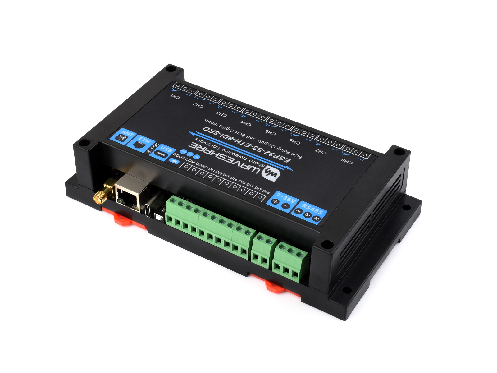 Waveshare Industrial 8-Channel - Lolin S3 recension och pris