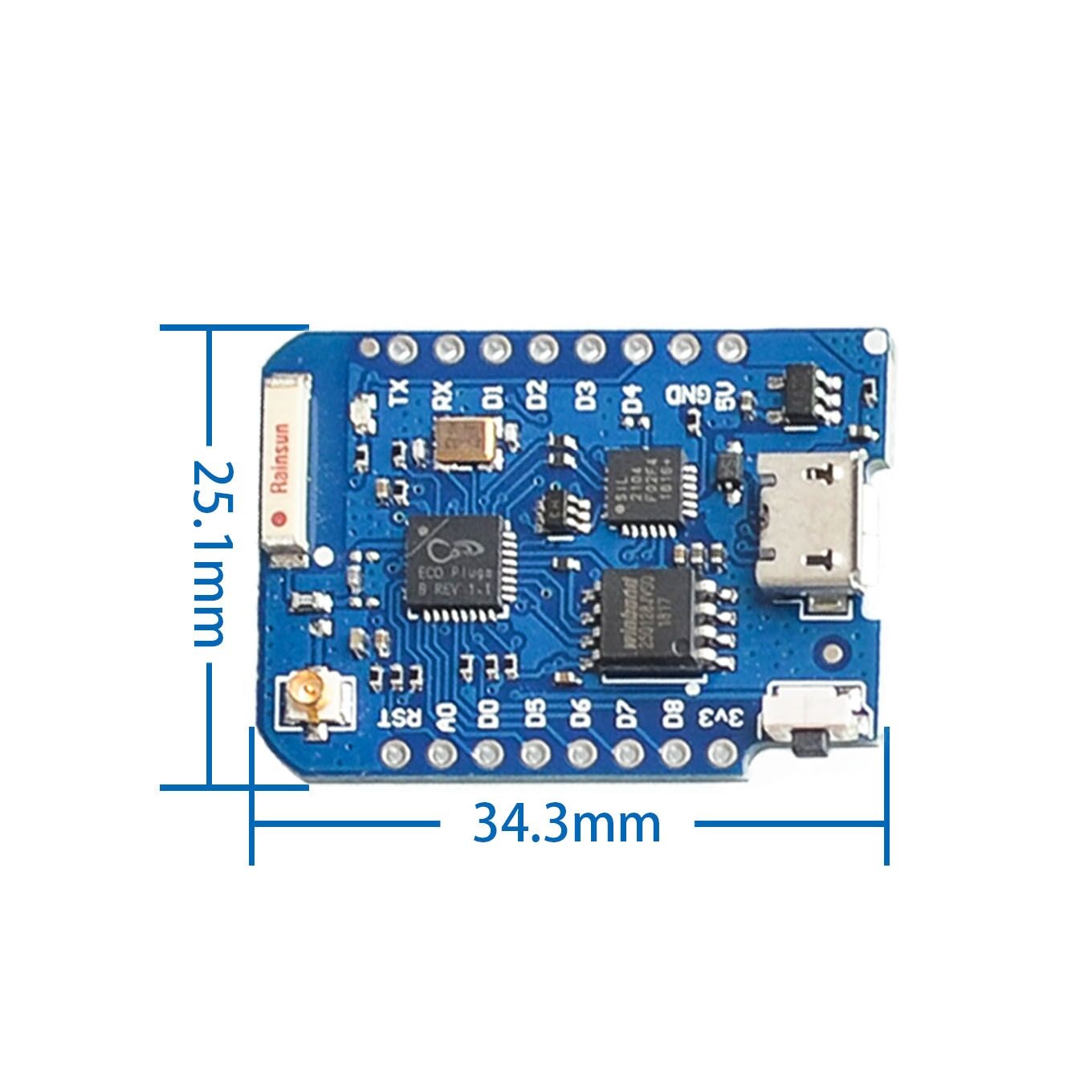 WEMOS D1 Mini Pro 4M 16M Bytes - Wemos D1 recension och pris