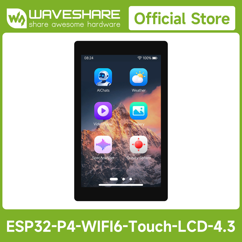 Waveshare ESP32-P4-WIFI6 4.3in - Waveshare Esp32 recension och pris