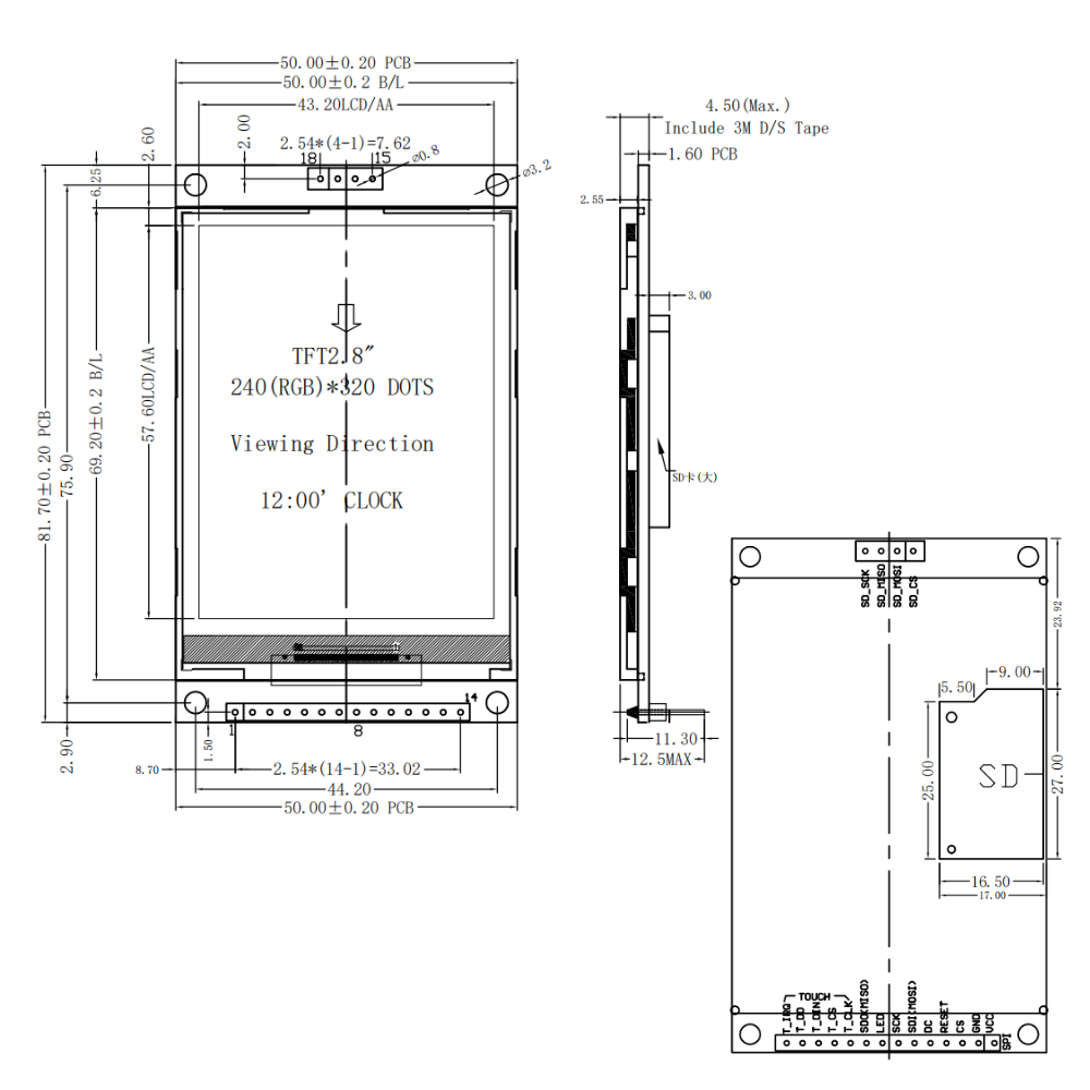 2.8 Inch TFT LCD Display Modul - Devkitc recension och pris