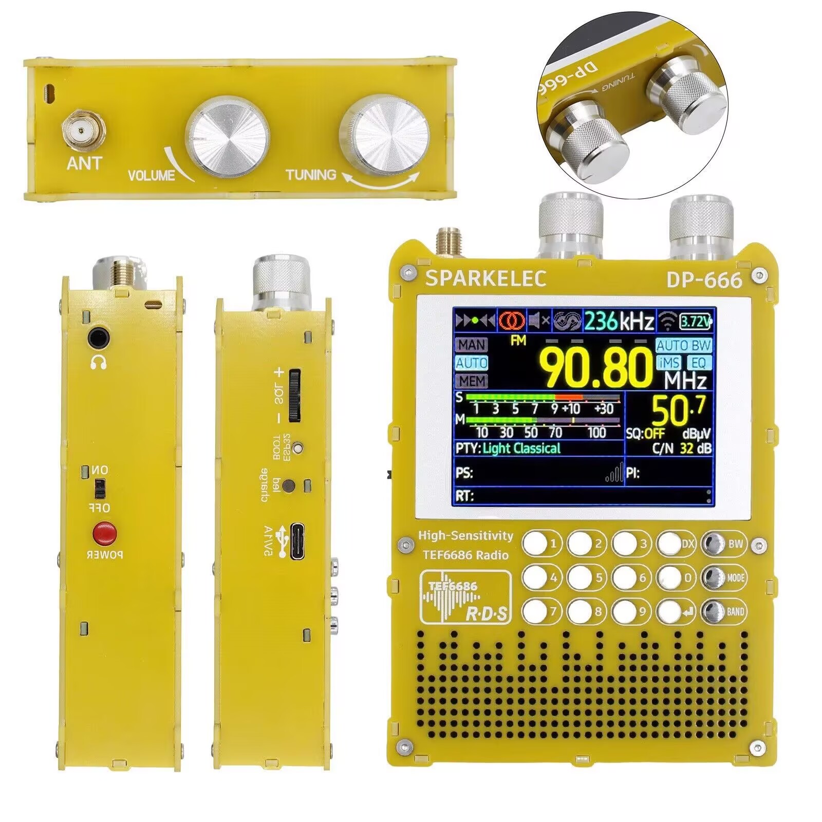New DP-666 TEF6686 Radio High  - Doit Esp32 recension och pris
